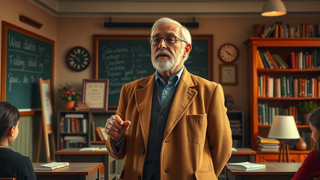 Nostalgic French Teacher's Heartwarming Farewell