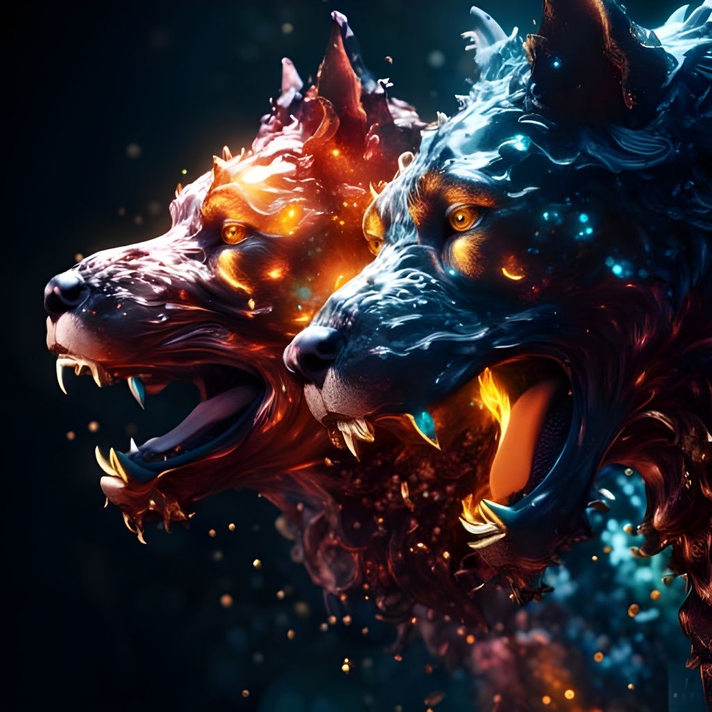 Glass Cerberus: A Crystalline Guardian
