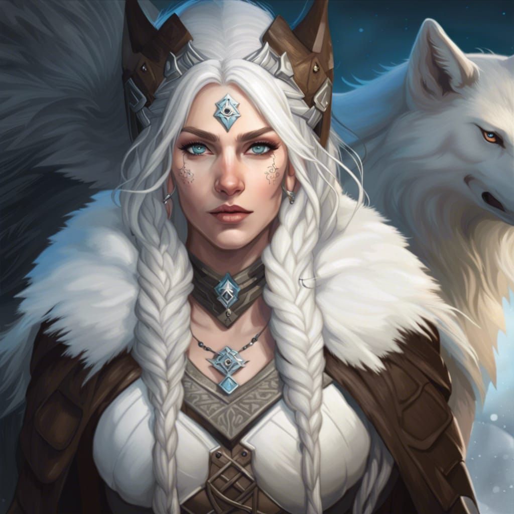 Skadi: Norse Goddess of Winter in Hyperdetailed Portrait