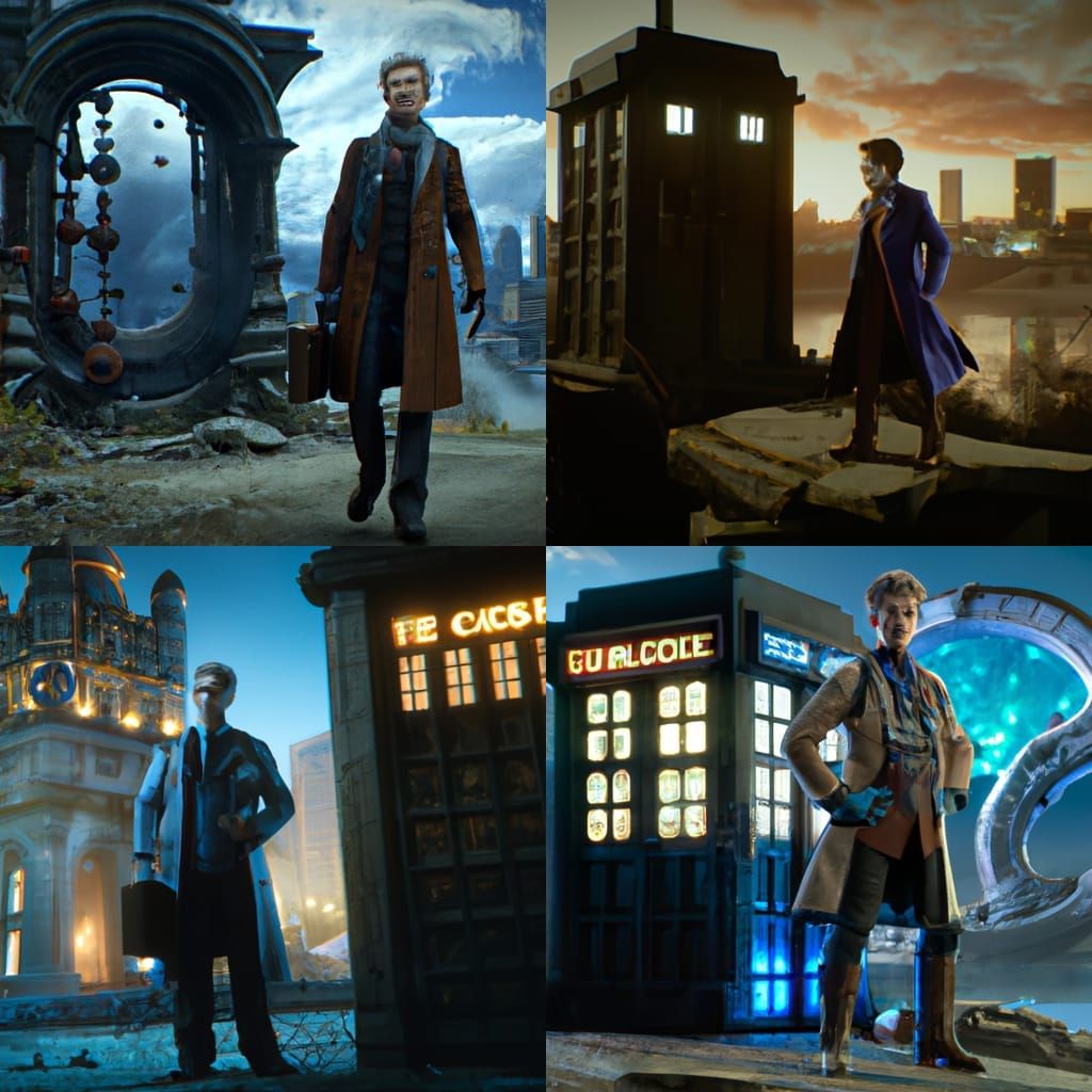 Sean Pertwee as Doctor Who: Detailed Matte Painting