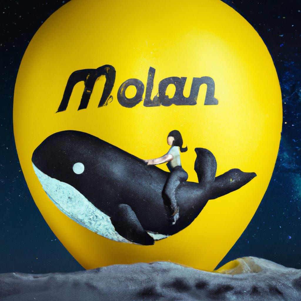 Woman Rides Whale in Space: Hyperdetailed Digital Art