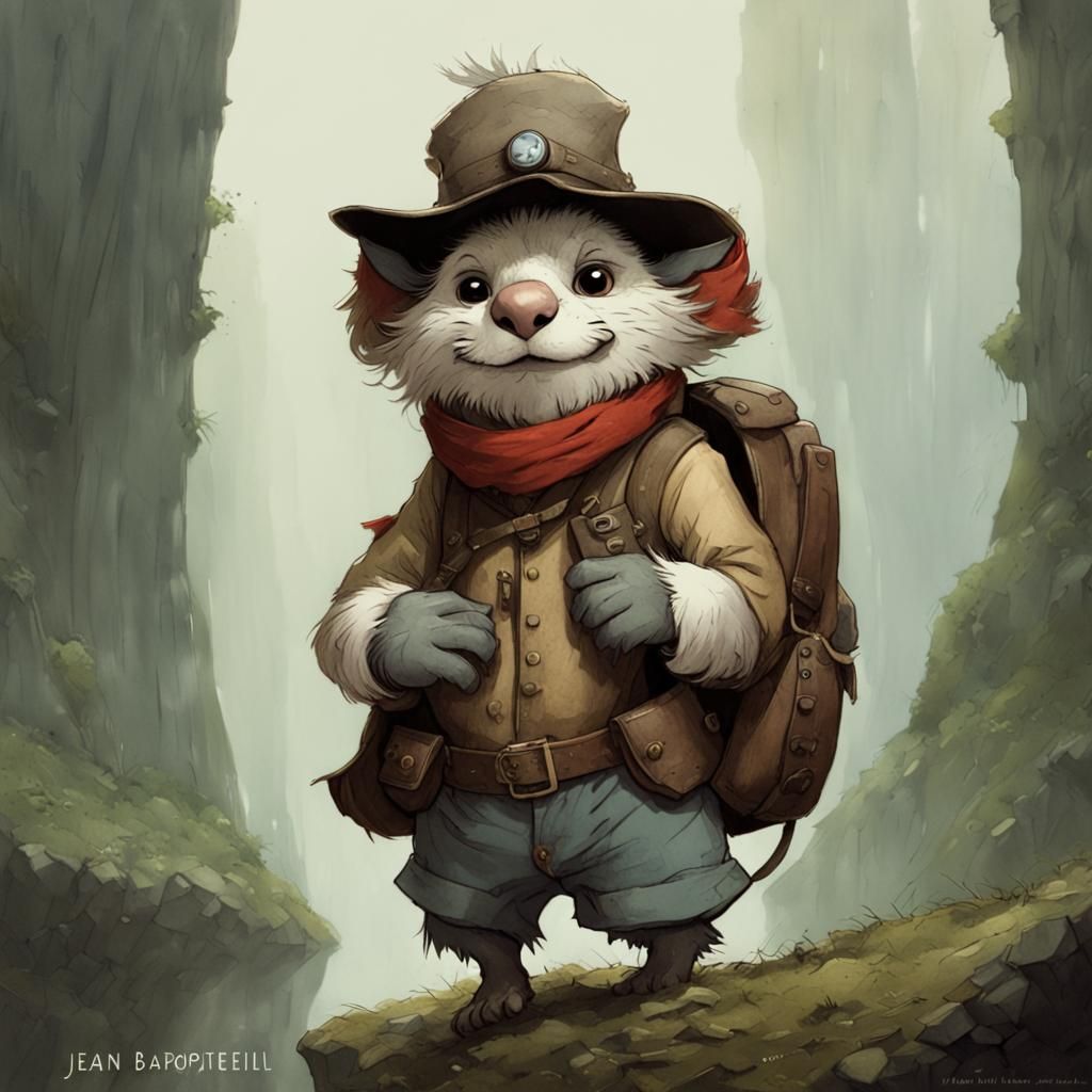 Adventurous Mascot for Travel Site in Comic Style