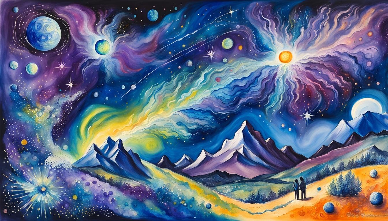 Electromagnetic Fields in Space: An Impressionist Gouache Pa...