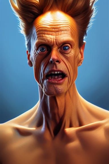 Beavis as Cornholio: Hyperdetailed Digital Art Portrait