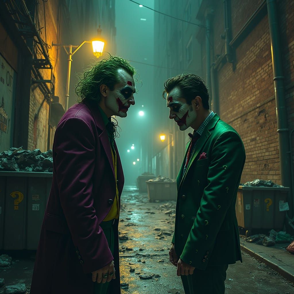 Maniacal Clown Meets Intellectual Antagonist in Dark Gotham....