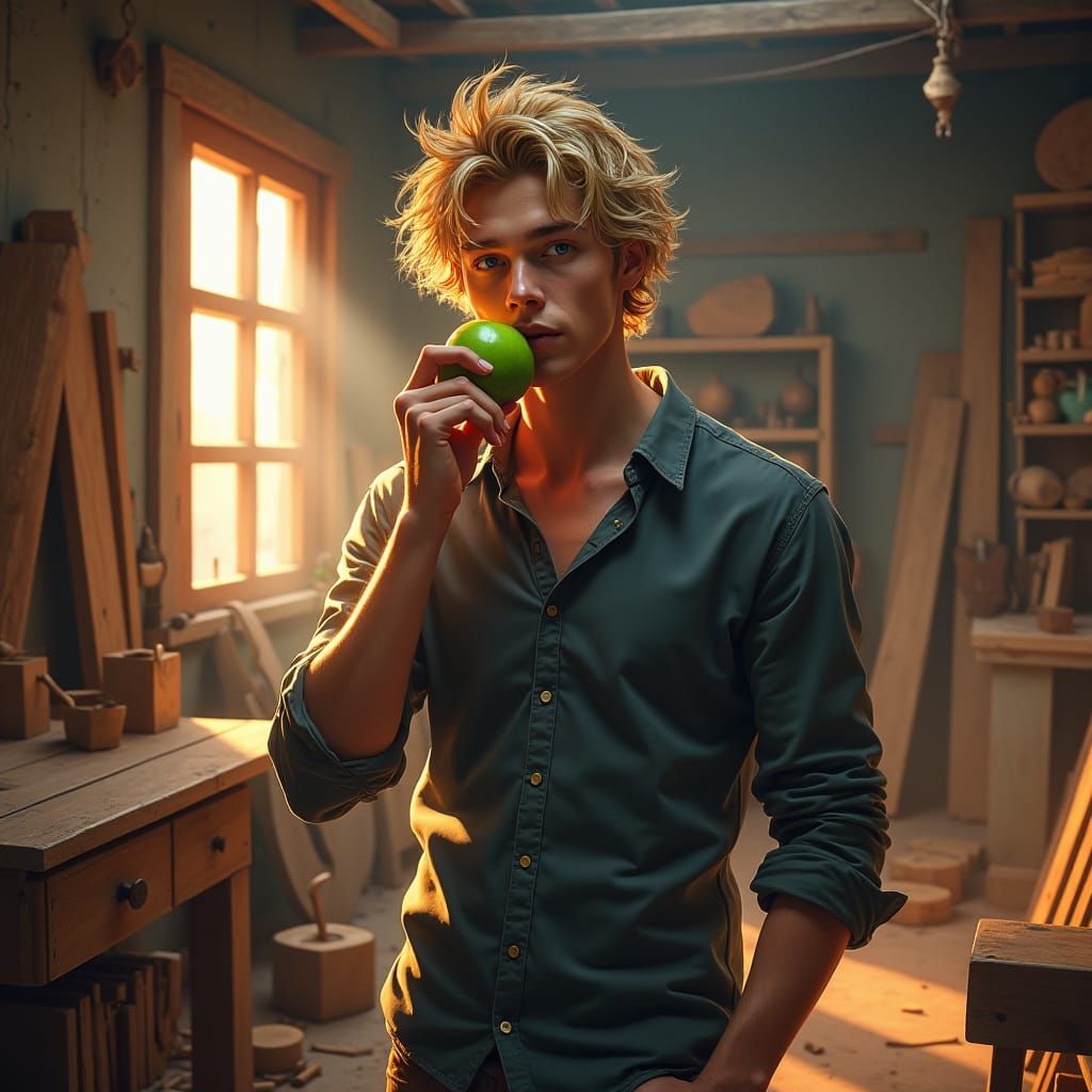 Woodshop Scene: Luke Floyd as Detailed Matte Painting