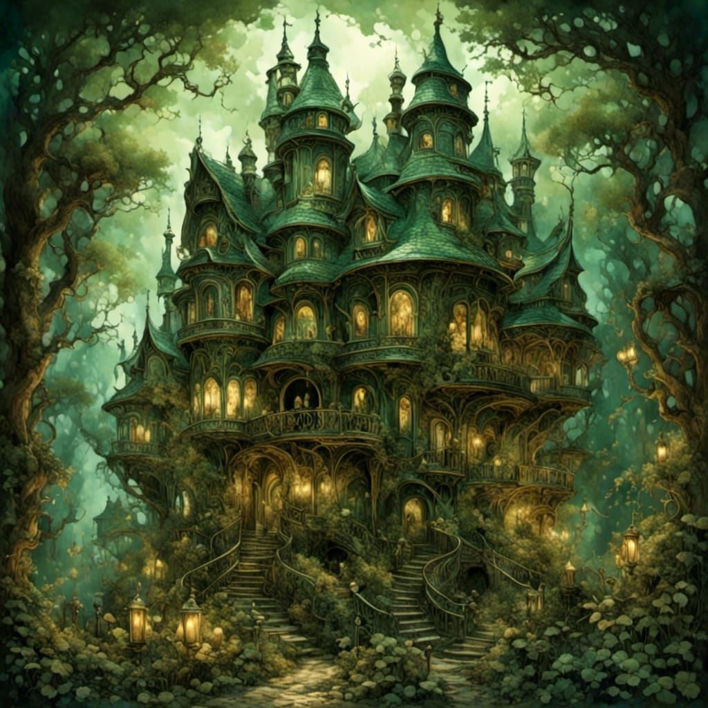 Gothic St. Patrick's Day Party in Hyperreal Watercolor