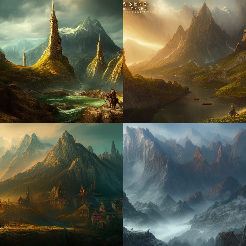 Detailed Matte Painting of the Shire