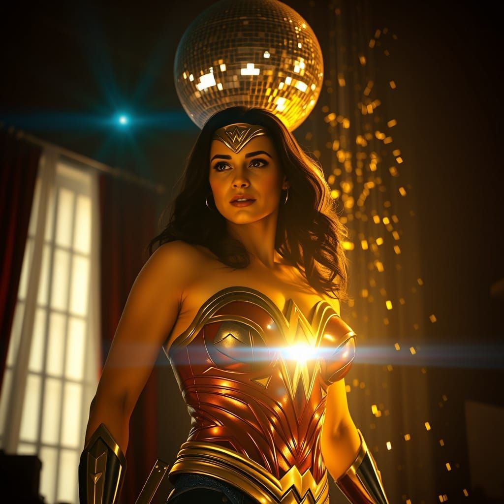 Diana Prince Transforms Into Wonder Woman Amidst Disco Ball ...