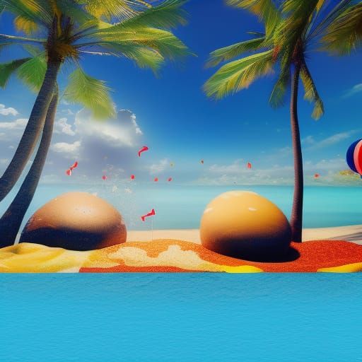 Disney Bikini Beach Party in Dynamic Lighting