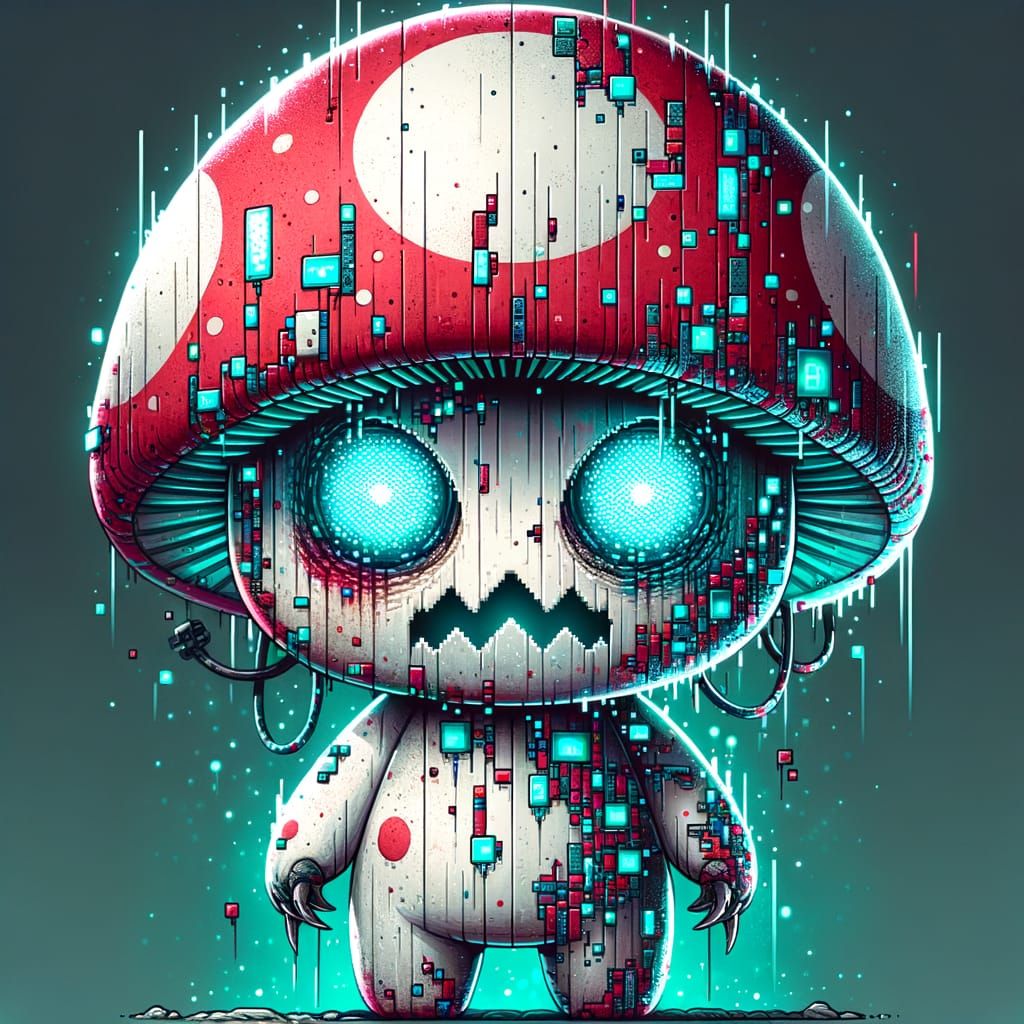 Dark Fantasy Cyberpunk Toadstool Avatar