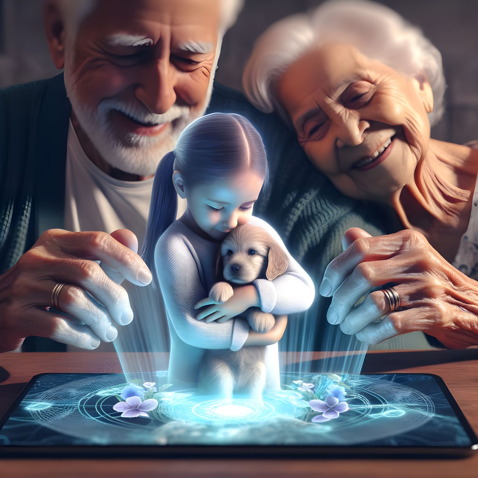 A Family's Love Shines in this 3D Holographic Scene
