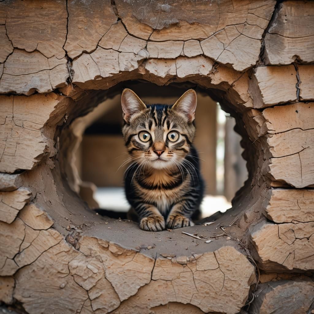 Cutest Cat Staring with Big Eyes: Professional Photography