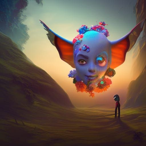 Sorrow: Hyperdetailed 3D Art with Crystalline Eyes