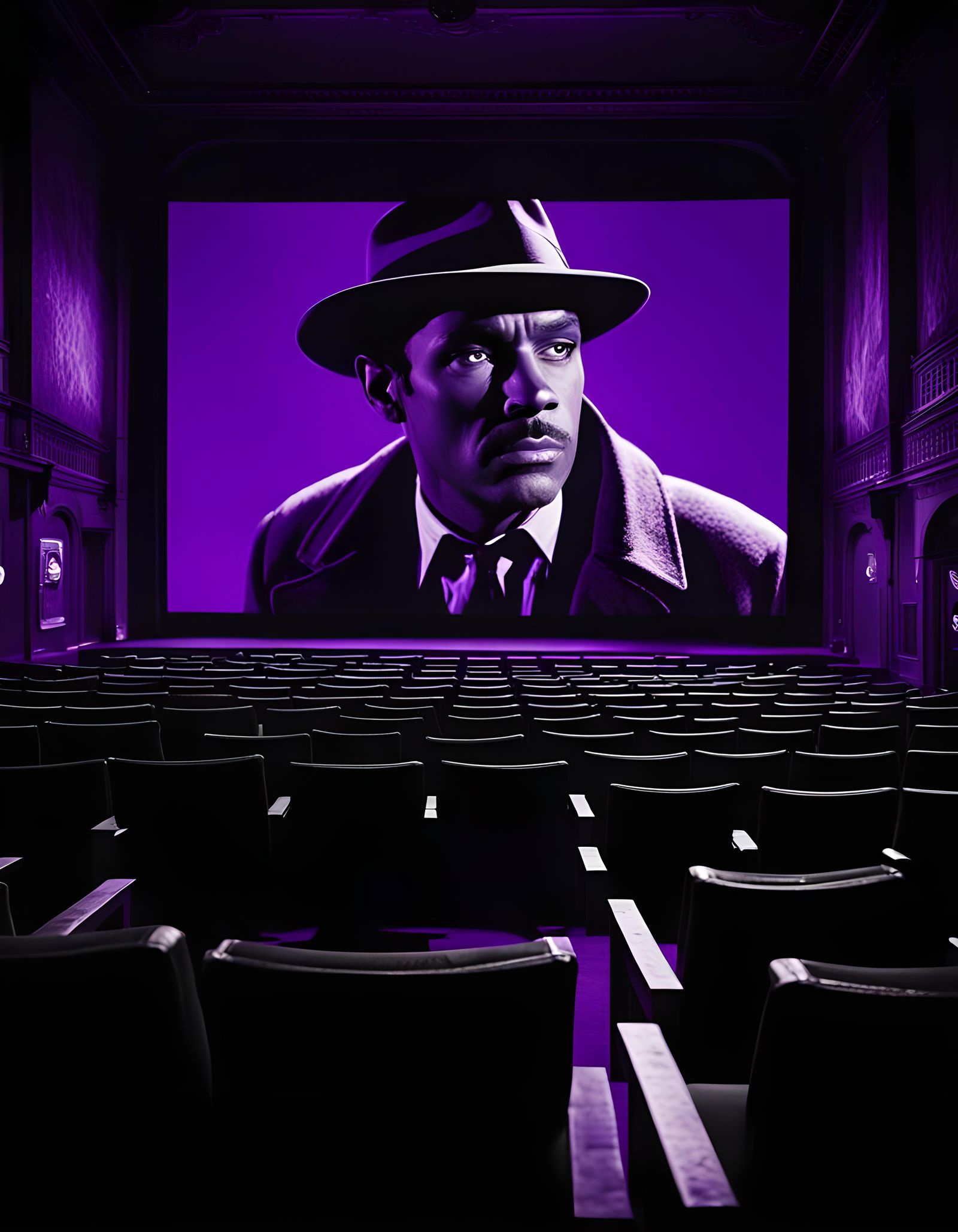 Film Noir Detective Movie in Color Splash