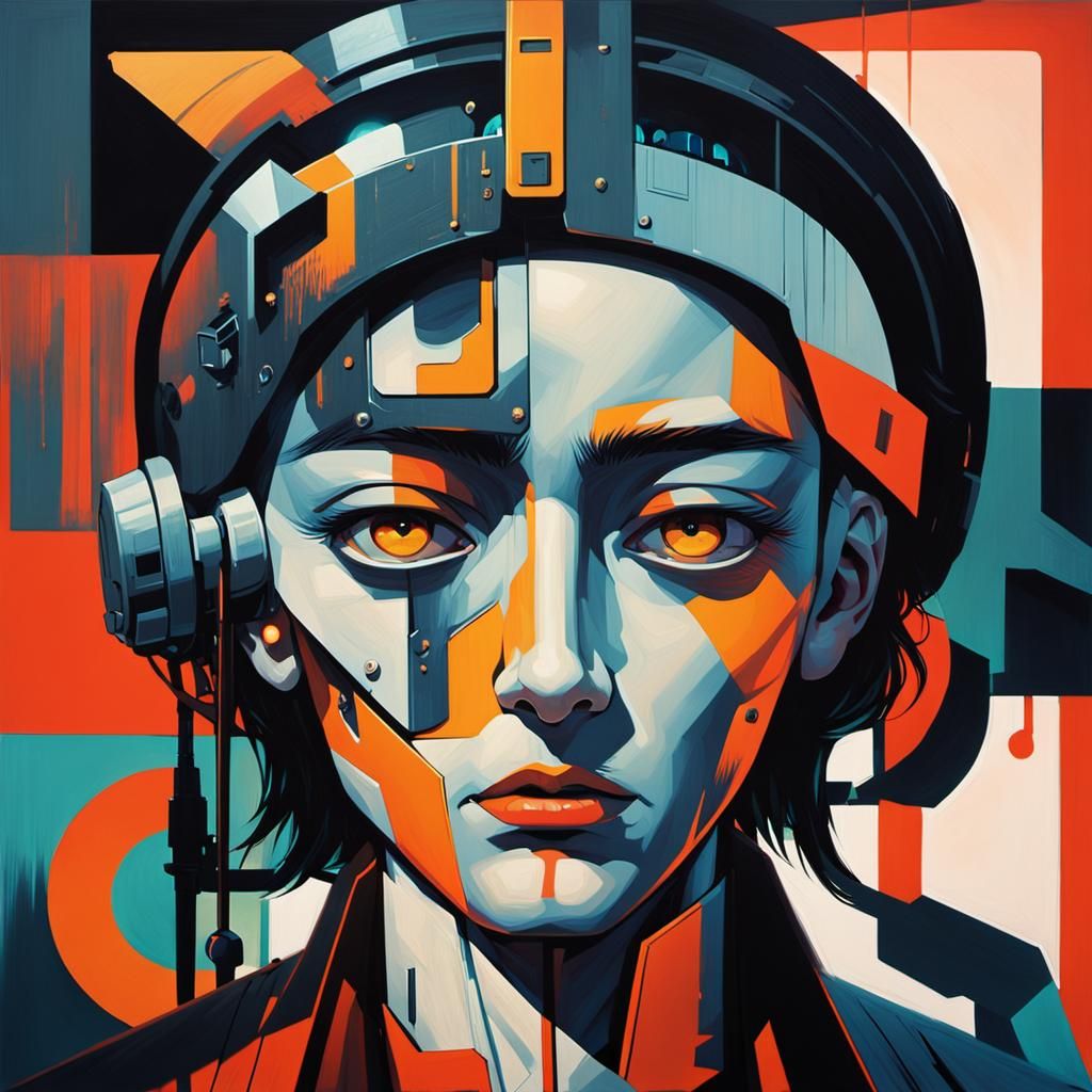 Eerie Gathering Around Ancient Artifact in Cyberpunk Style