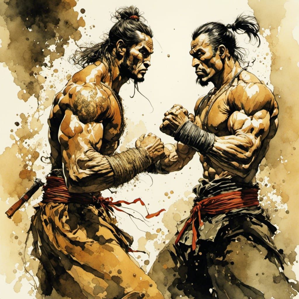 Gun Fu Masters Fight in Comic Style