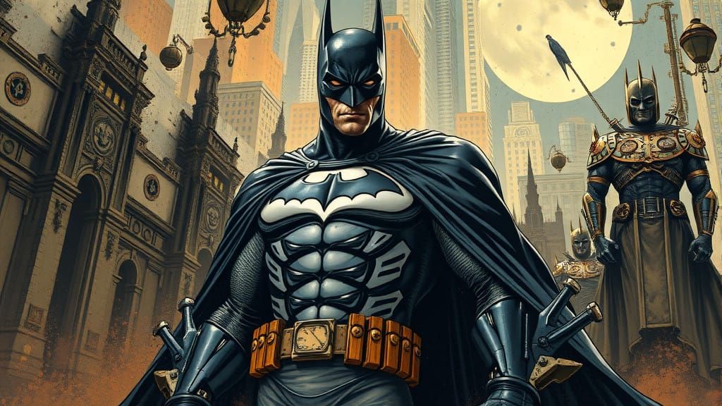 Gothic Steampunk Figure in Flying Suit