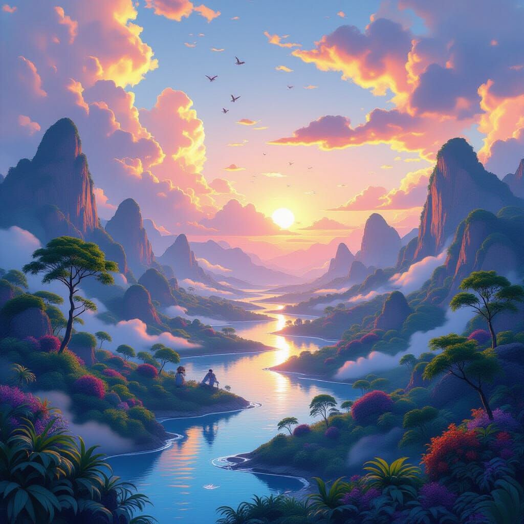 Ethereal Dream World with Fantastical Creatures in 4K