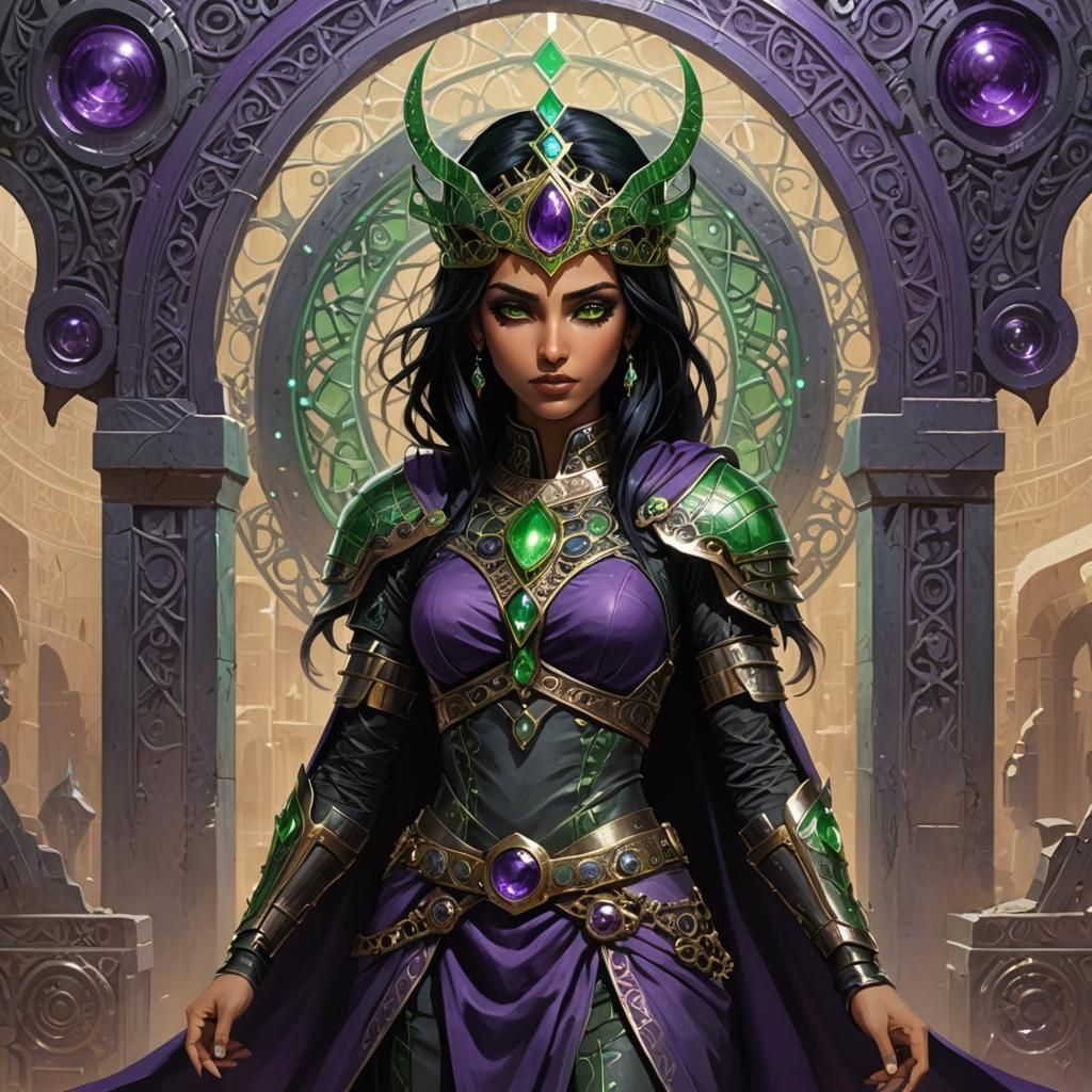 Evil Arabic Sorceress with Hi-Tech Armor