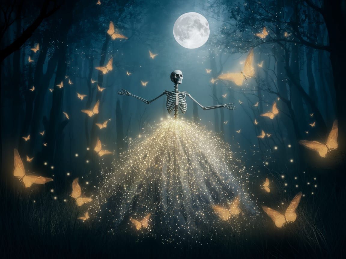 Moonlit Dancer in Whimsical Fantasy Style