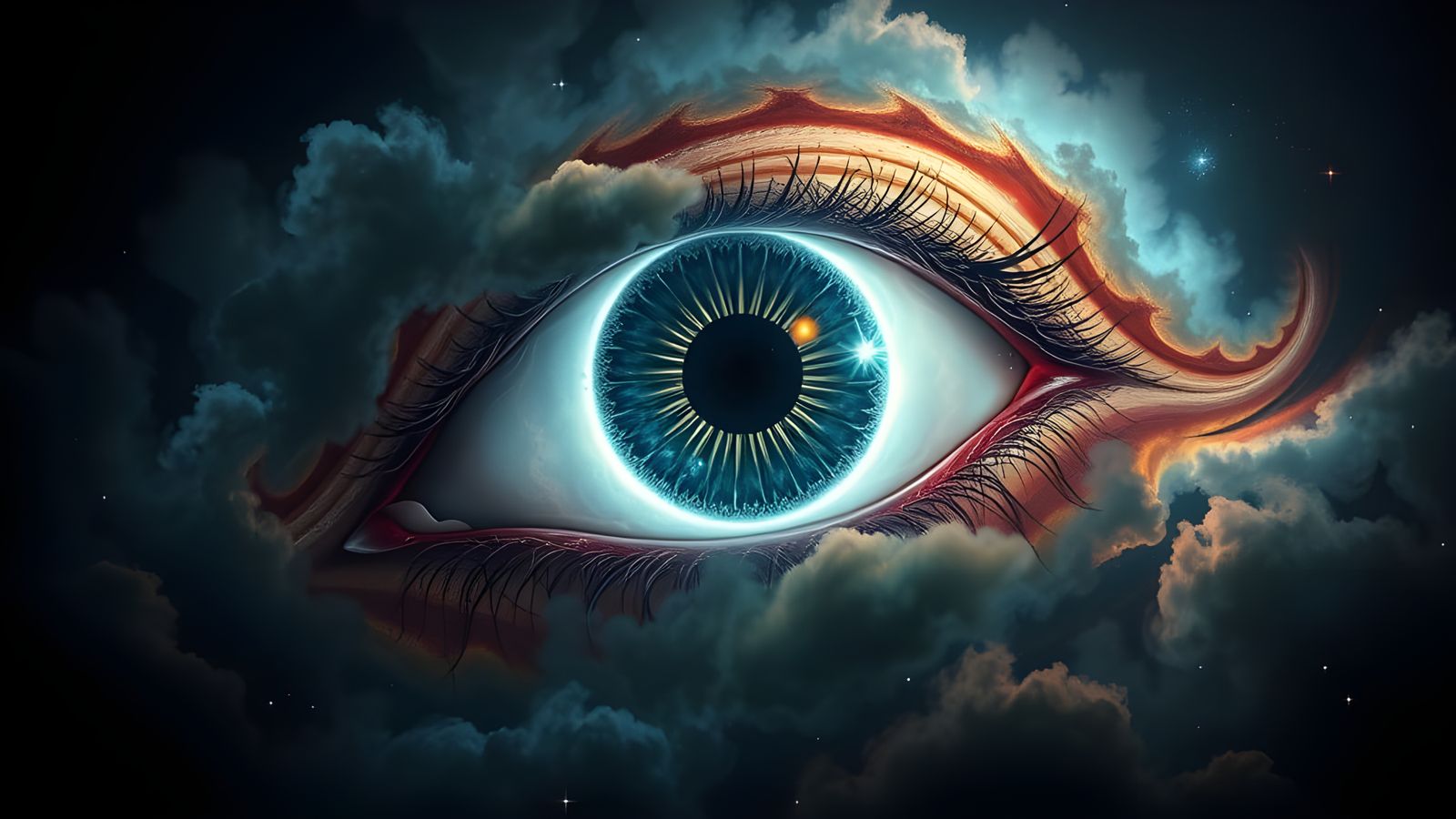 Ethereal Space Nebula in Surrealist Biomorphism