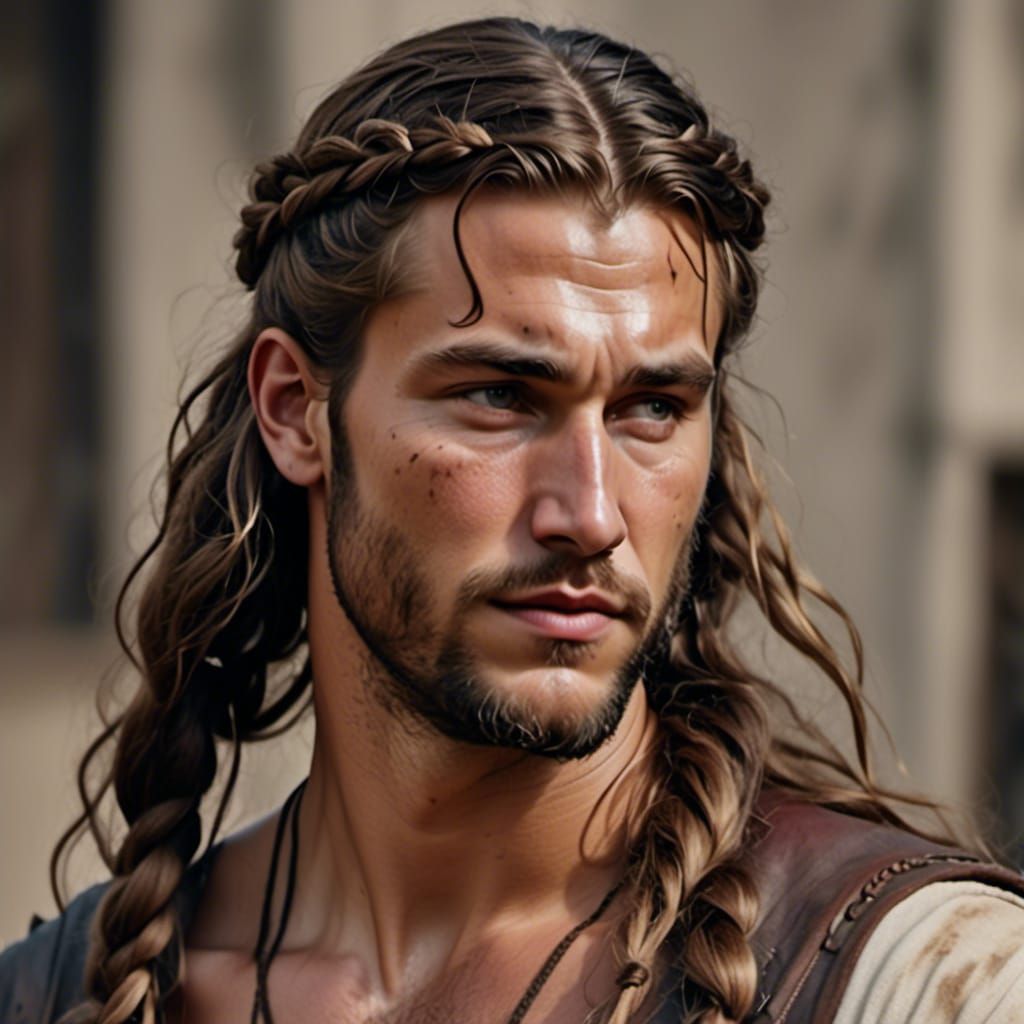 Hyperrealistic Dionysus Portrait in Mixed-Media Photography