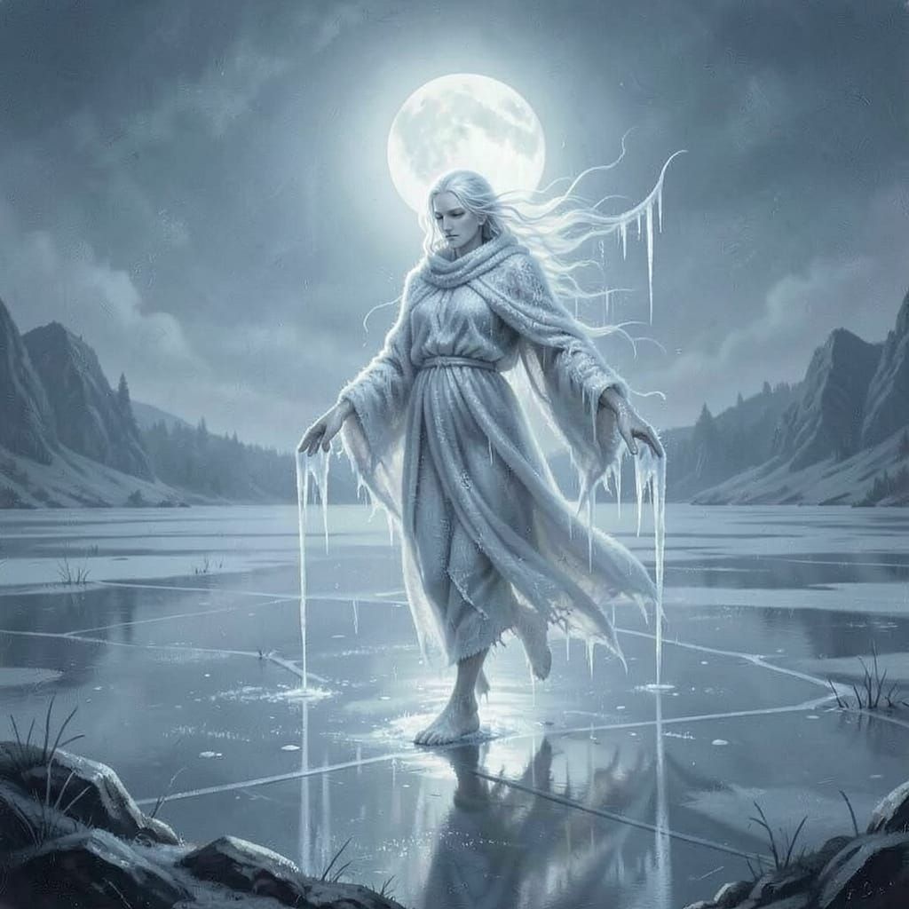 Ethereal Spirit on Frozen Lake