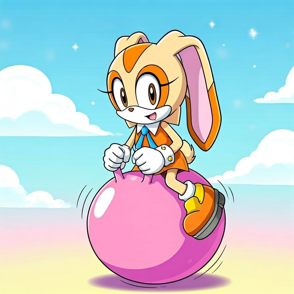 Cheerful Cream Bounces in Whimsical Wonderland