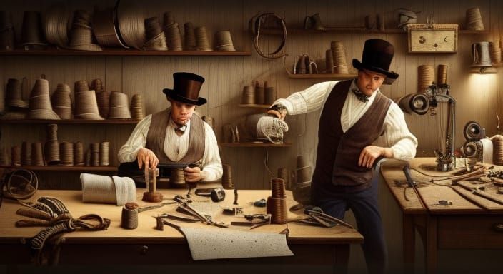 Hatter in Workshop: Detailed 8k Image