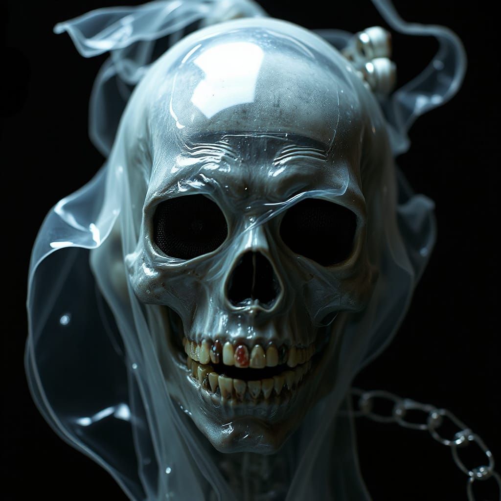 Biomechanical Ghost in Giger Style, Hyperrealistic Rendering