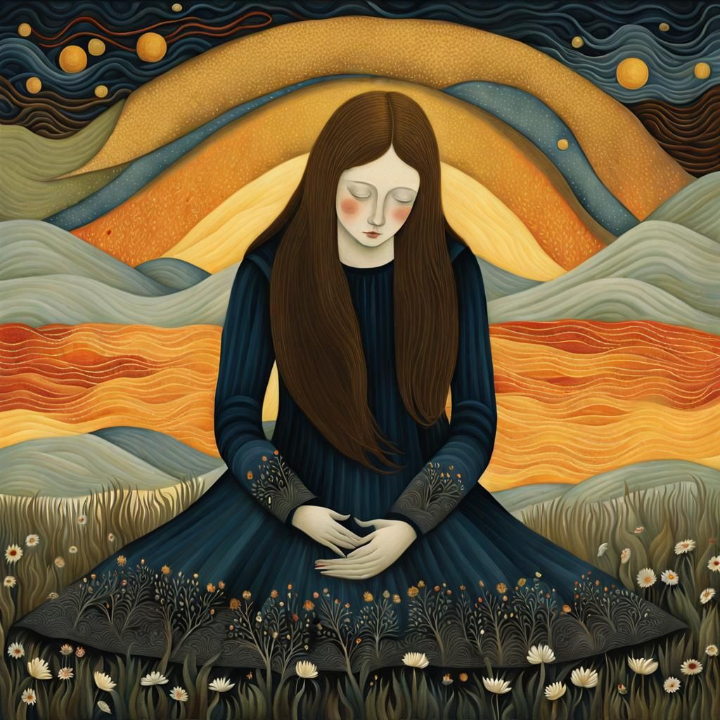 Surreal Sunset: Bio Art Collage of Resilience