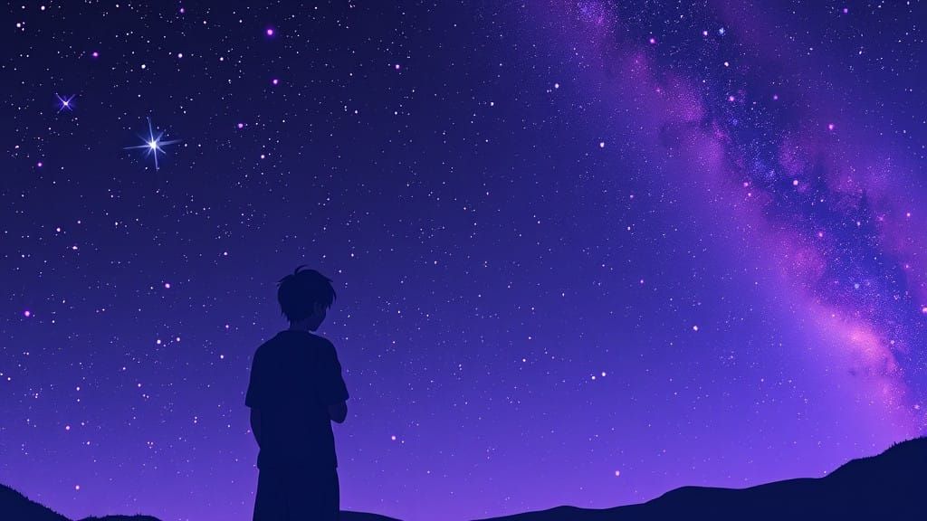 Starlit Friendship: A Timeless Bond in Deep, Vibrant Hues