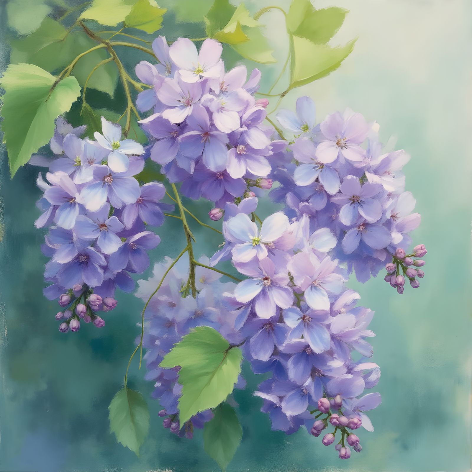 Vibrant Lilac Blooms in Soft Purple Hues