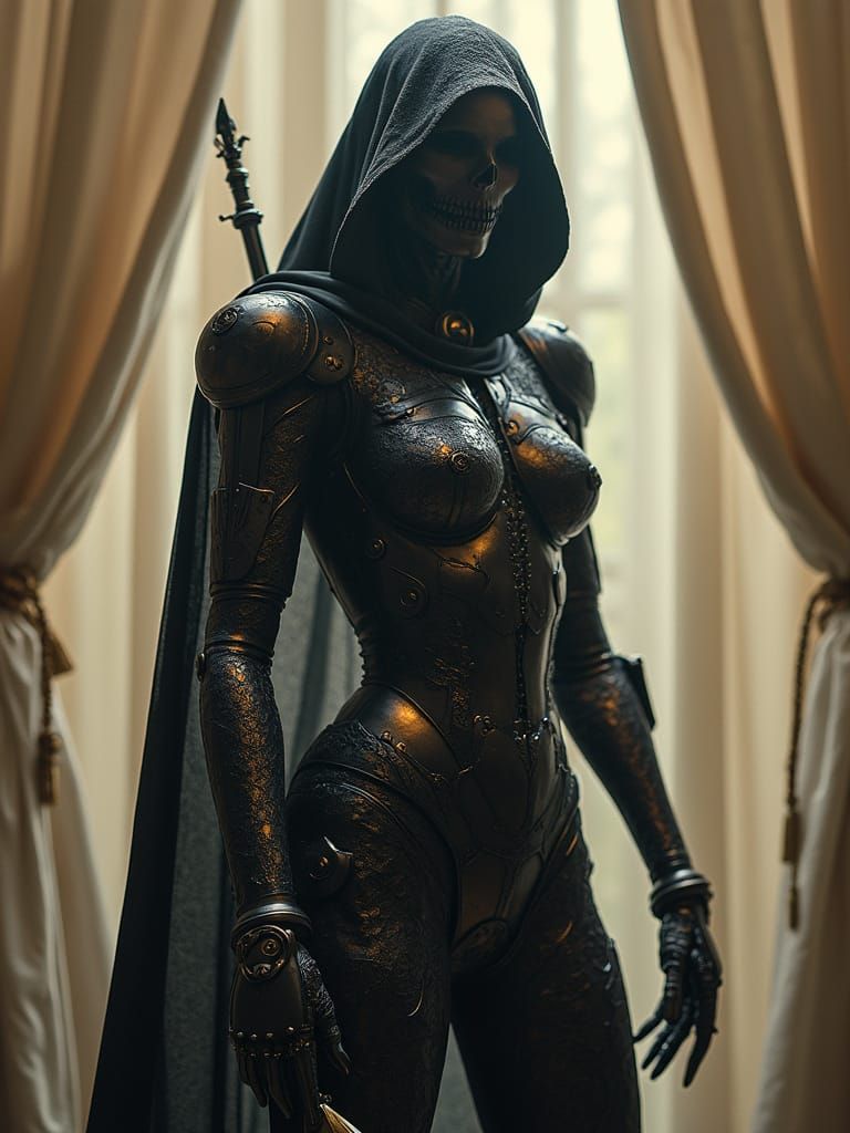 Steampunk Robot Assassin in Victorian-Era Opulence