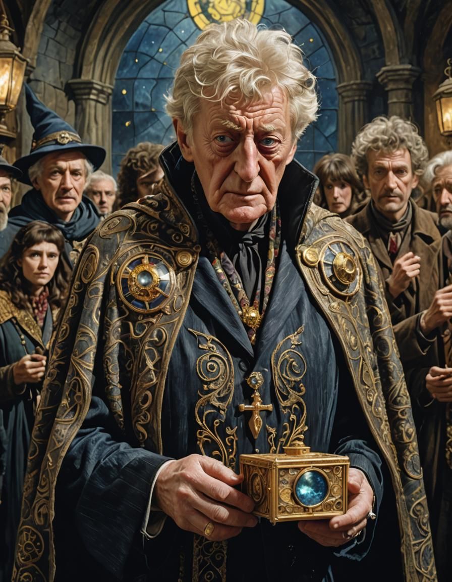 Warlock Puzzle Box in Fantasy Comic Art Style