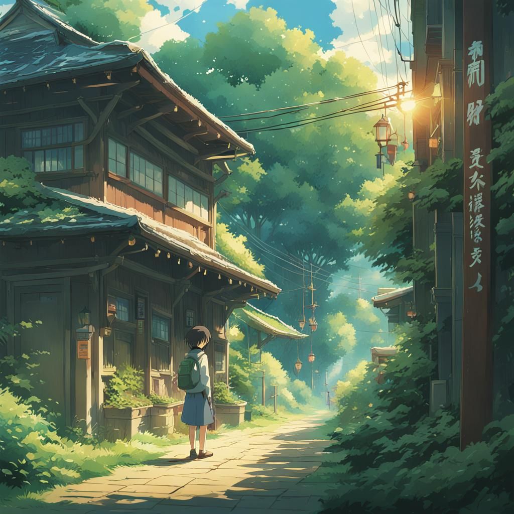 Knife in Studio Ghibli Anime Style