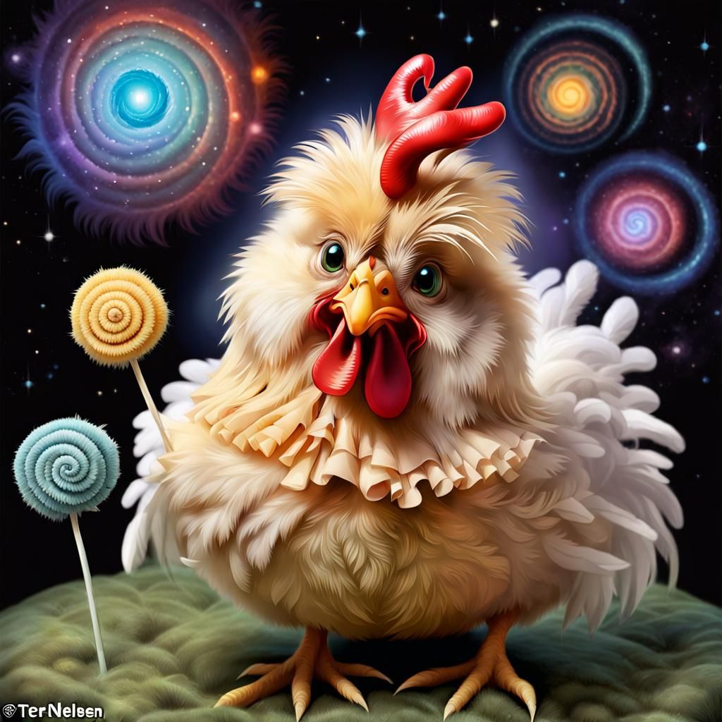 Adorable Nuclear Art Album Cover with Fuzzy Creatures