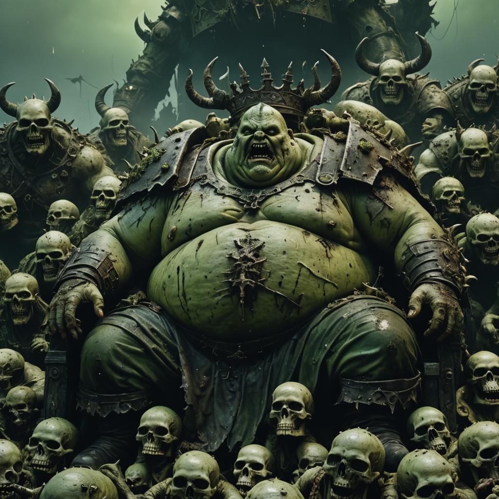Nurgle, God of Gluttony on Skull Throne