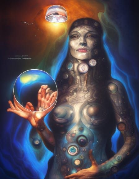 Abstract Paranormal Scene with Fluid Forms