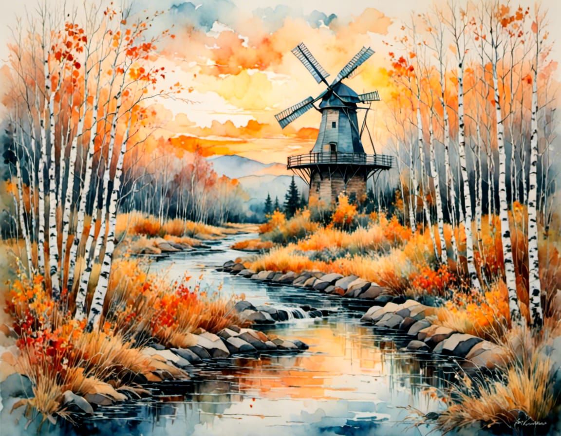 autumn wind mill