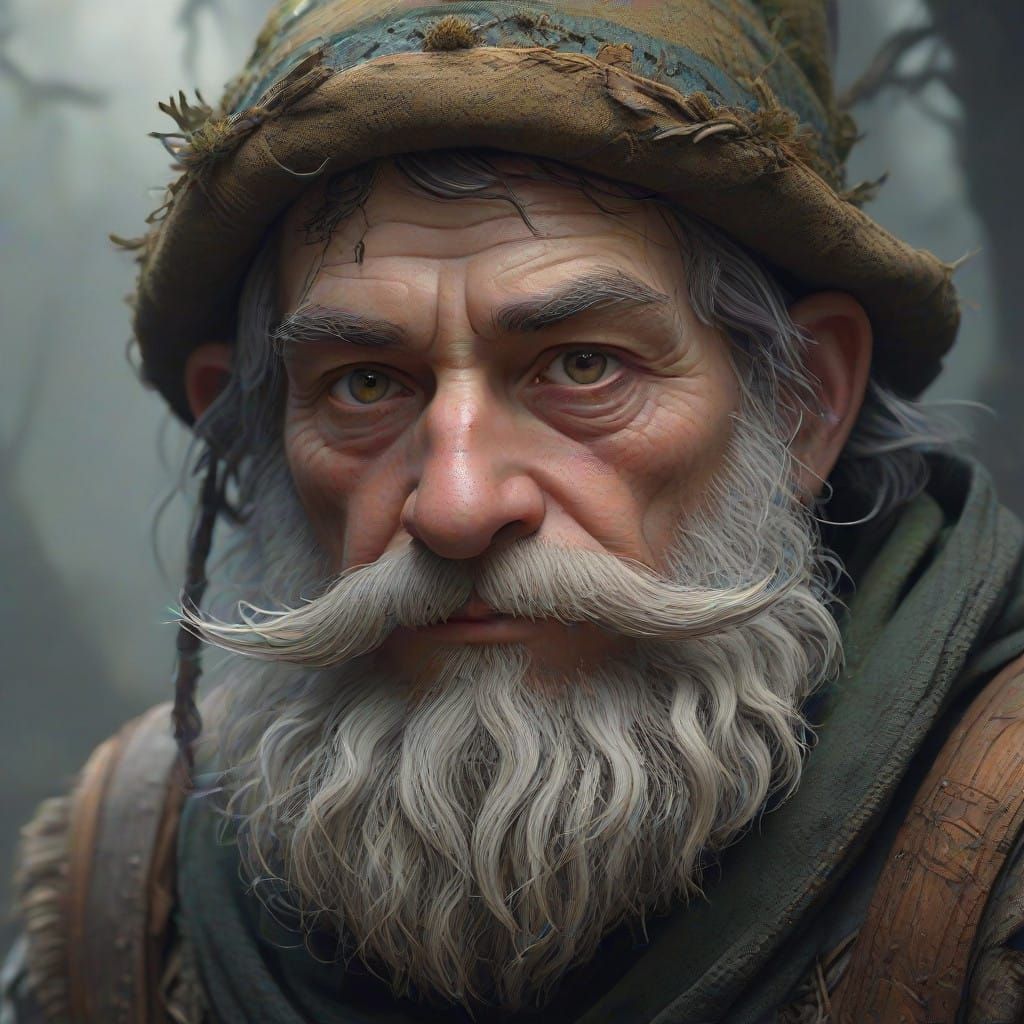 Cyberpunk Warlock Portrait in Chiaroscuro