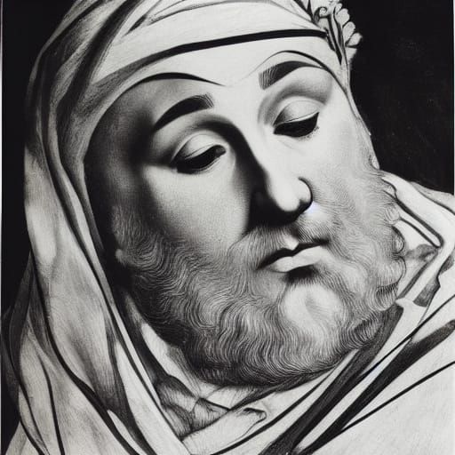 Man Breathes Through Faith Underwater in Matisse and Holbein...