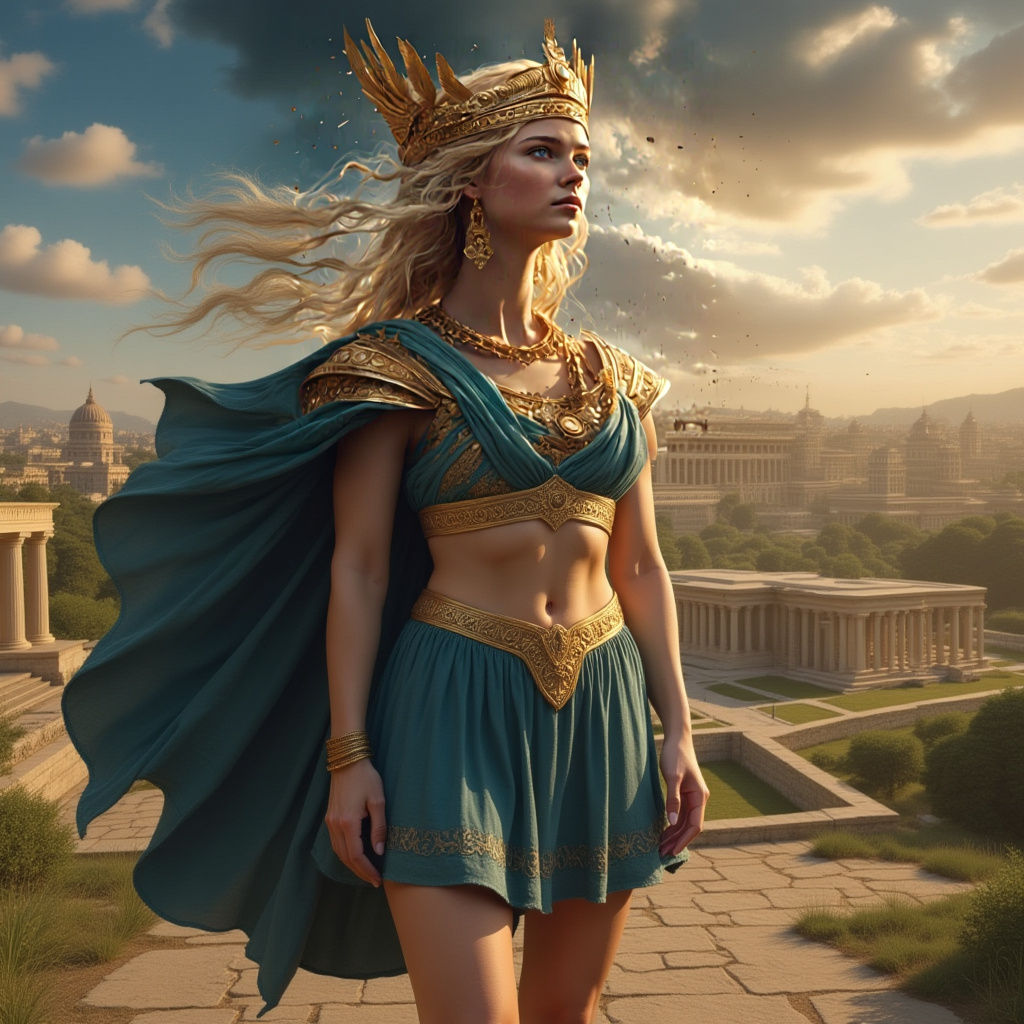 Hera Queen of Olympus Goddess in Greek Style