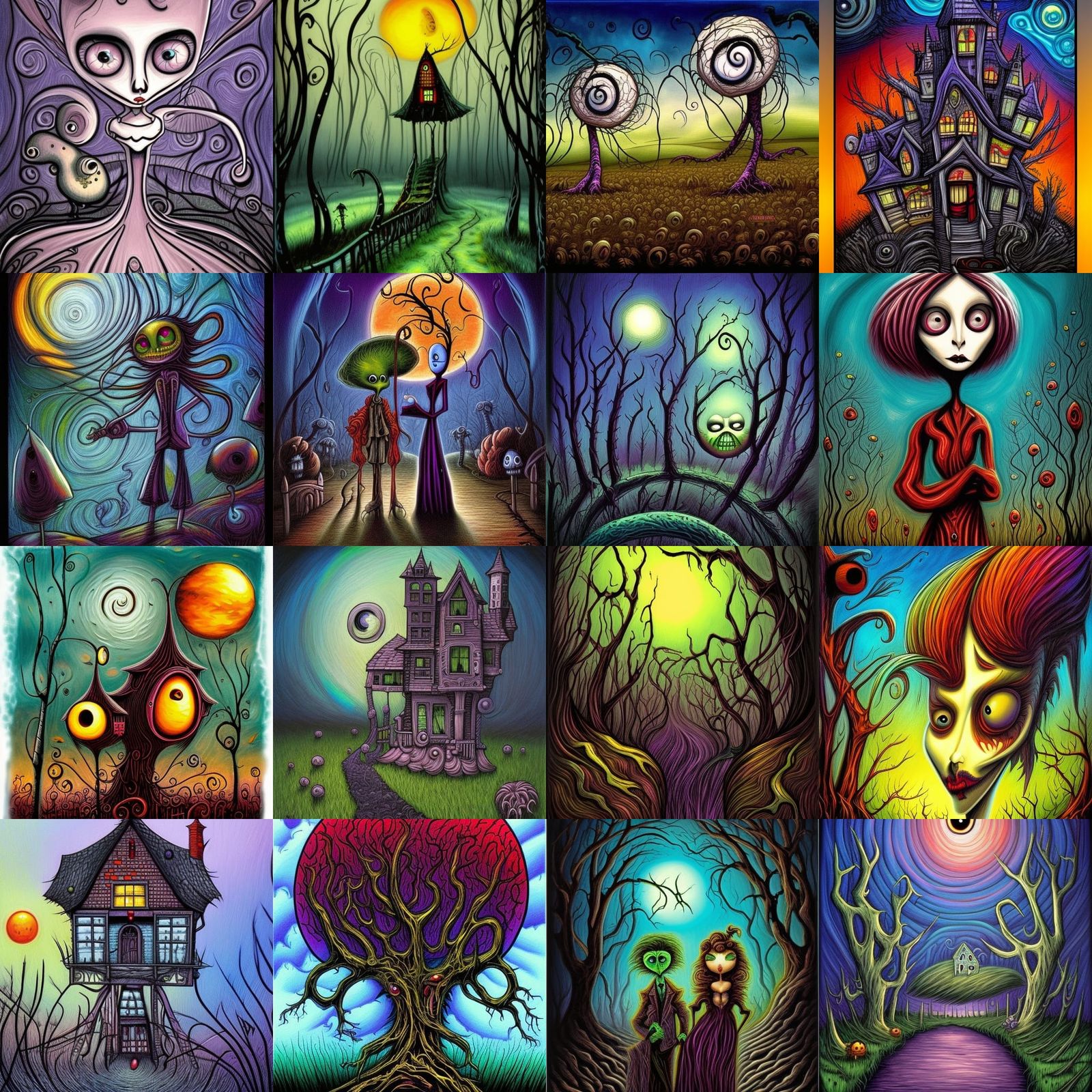 Colorful Comic Art in Neo-Impressionism Style