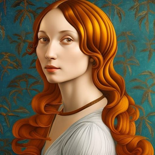 Office Receptionist in Renaissance Portrait Style