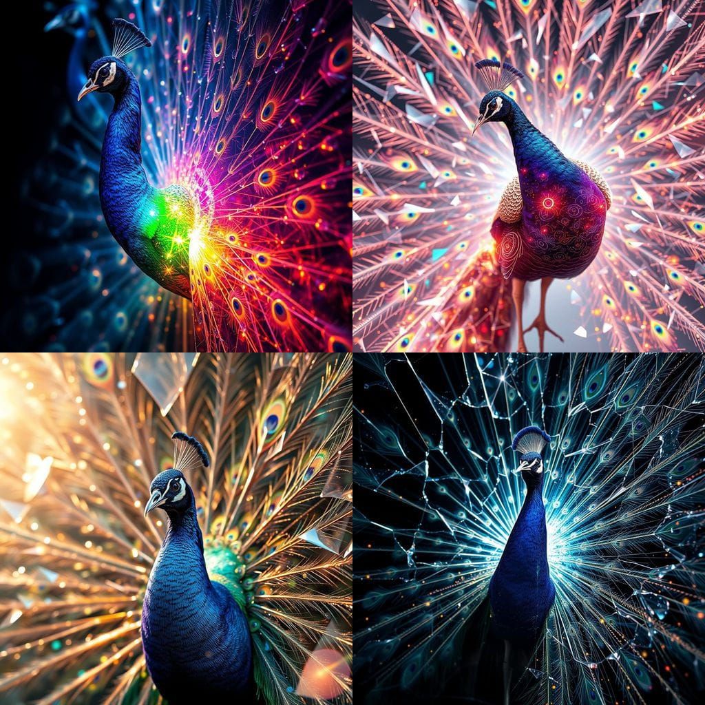 Mythical Iridescent Being Radiates Energy and Light