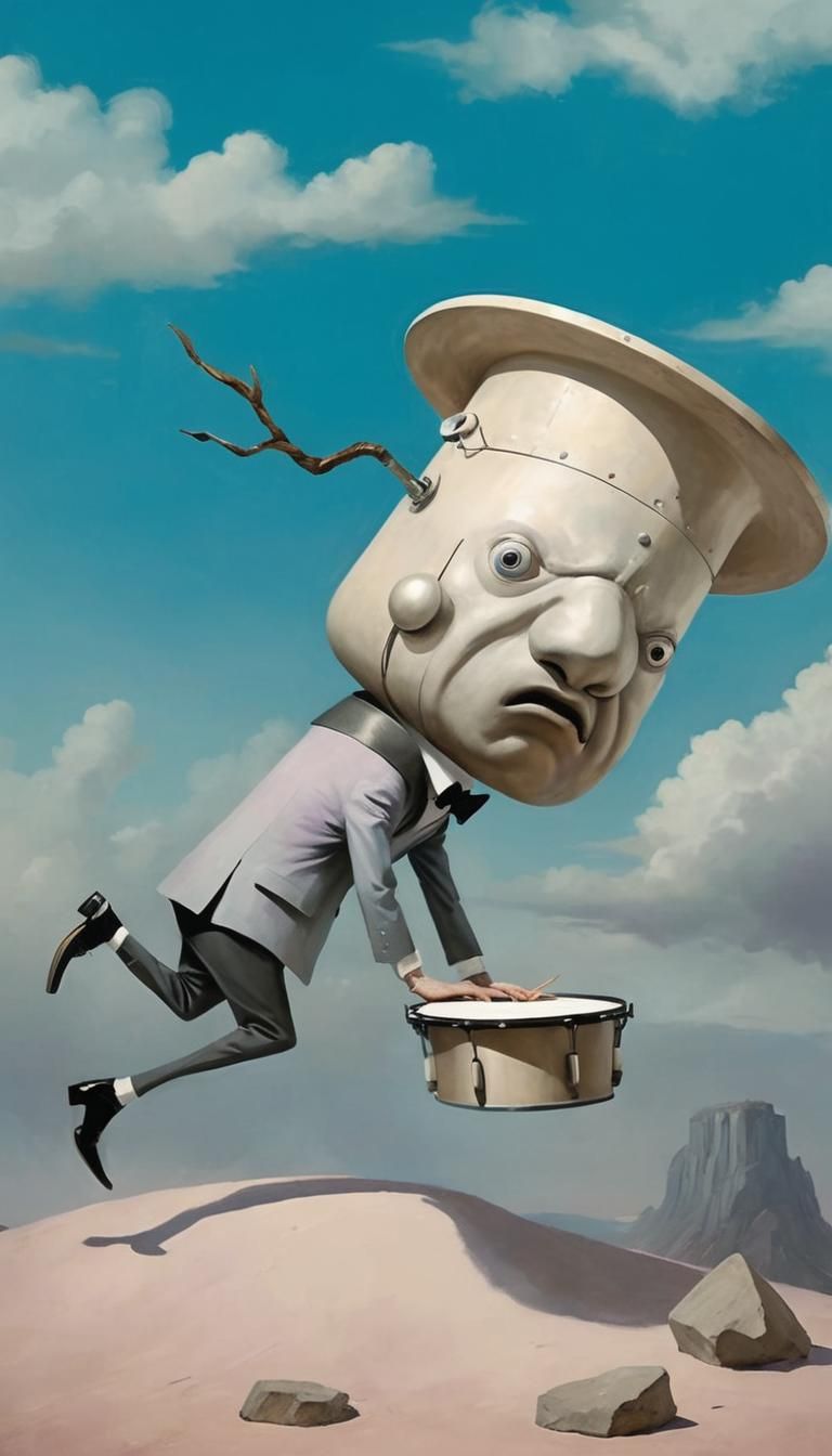 Surreal Drummer on Psychedelic Cliffside