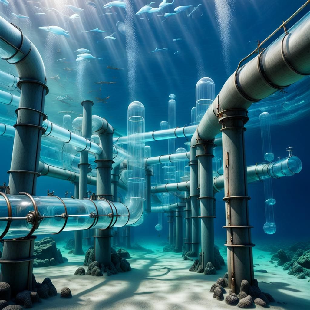 Underwater Theme Park with Transparent Ocean Pipes