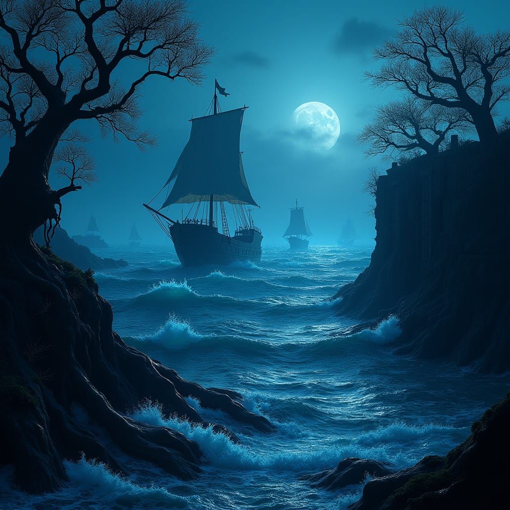 Mystical Black Sea at Dusk